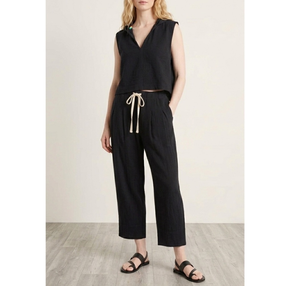 FREE PEOPLE BEACH FP BEACH Hooded Vest and Pants Go Anywhere Set Faded Black XS
